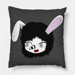 creepypasta laughing jack bunny Pillow