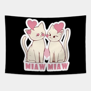 Kitty Butt-wiggle Cat Love Design Tapestry