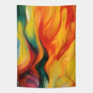 Abstract Fluid Ink Swirl Art Tapestry