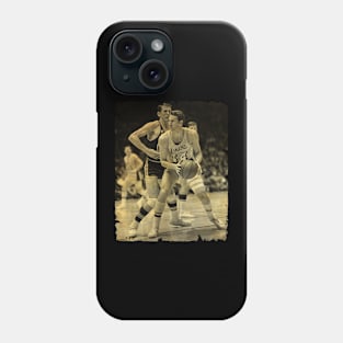 Jerry West - Vintage Design Of Basketball Phone Case