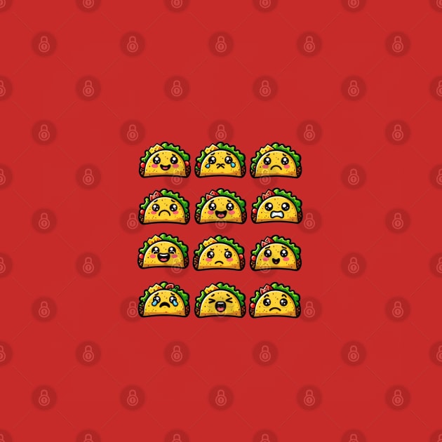 Taco Emojis - Deliciously Expressive! by ninistreasuretrove