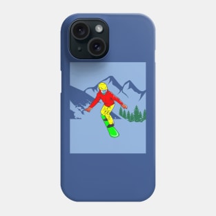Skier Snow Mountains Extreme Sport Phone Case