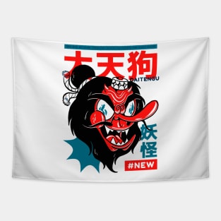 Japanese Samurai Mask New Urban Style Tapestry