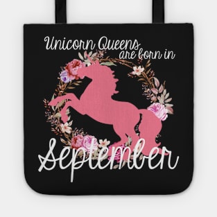 Unicorn Queens are Born In September Tote