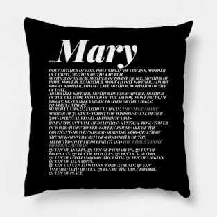 Litany Our Lady Mary Pillow