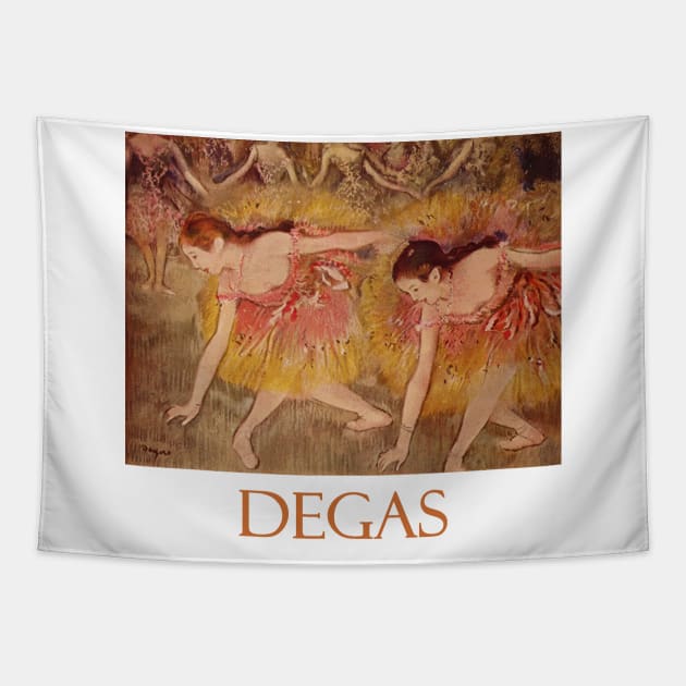 Dancers Bending Down by Edgar Degas Tapestry by Naves