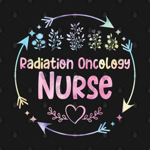 Radiation Oncology Nurse cute floral watercolor by ARTBYHM