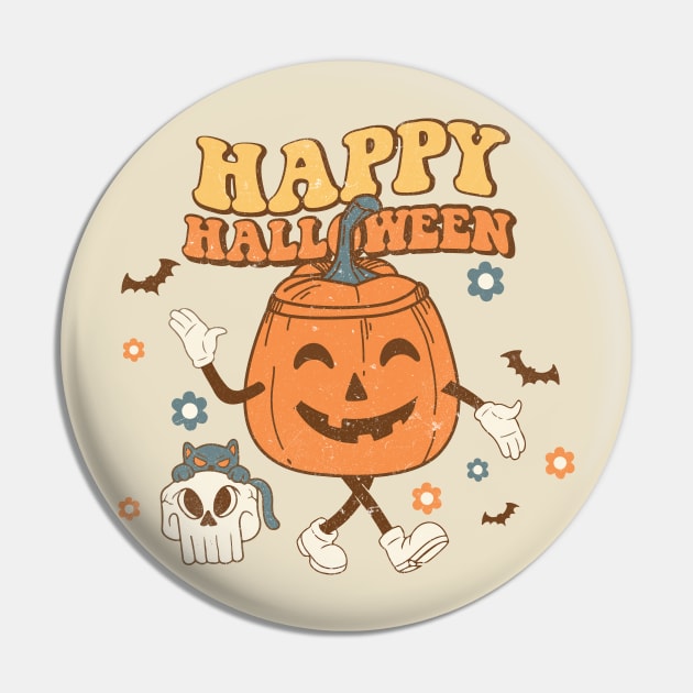 Happy Halloween Pumpkin Party Pin by ivaostrogonac