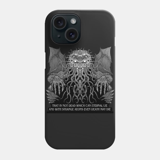 Gray Cthulhu Phone Case by azhmodai