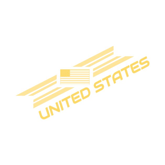 United States Gold Flag Team Shirt by AurumBrand