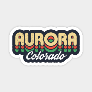 Retro Aurora Colorado Magnet