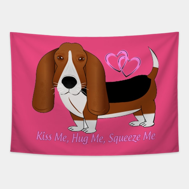 Miss Emma Cartoon - Kiss Me Tapestry by MonarchGraphics