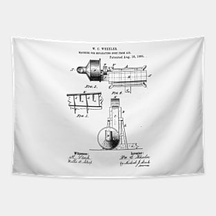 Machine for separating dust from air Purifier Vintage Patent Hand Drawing Tapestry