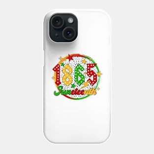 Juneteenth Dalmatian Dots, Juneteenth 1865, Freedom, Equality Awareness, Black History Month Phone Case