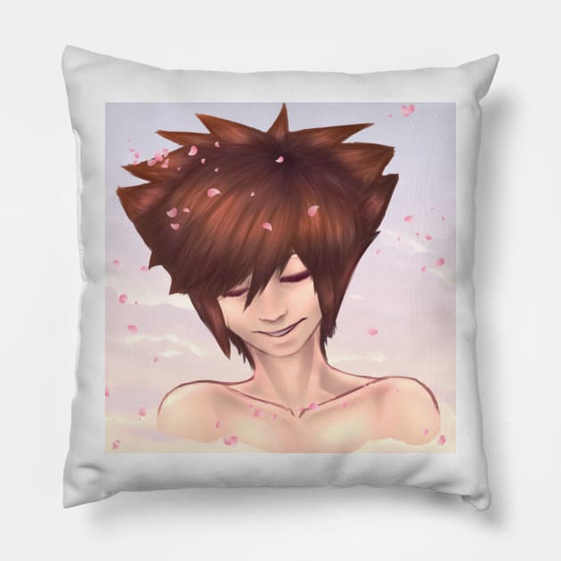 KH Sora Sakura Pillow by YarethL