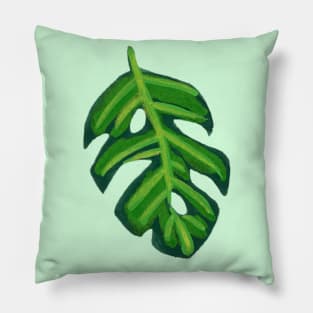 Little Gouache Monstera Leaf Pillow