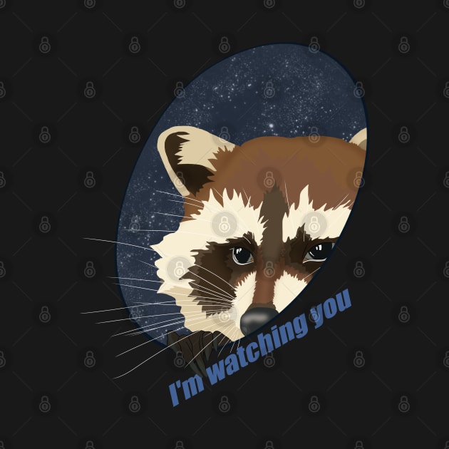 Raccoon watching you by KateQR