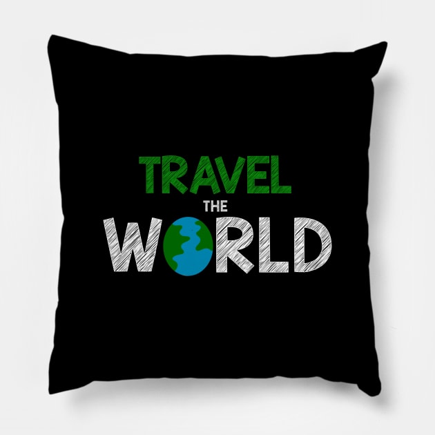 Travel The World Go Across The Globe With You Buddies Pillow by mangobanana