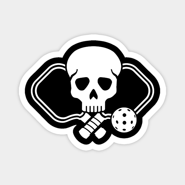 Pickleball skull Magnet by Designzz