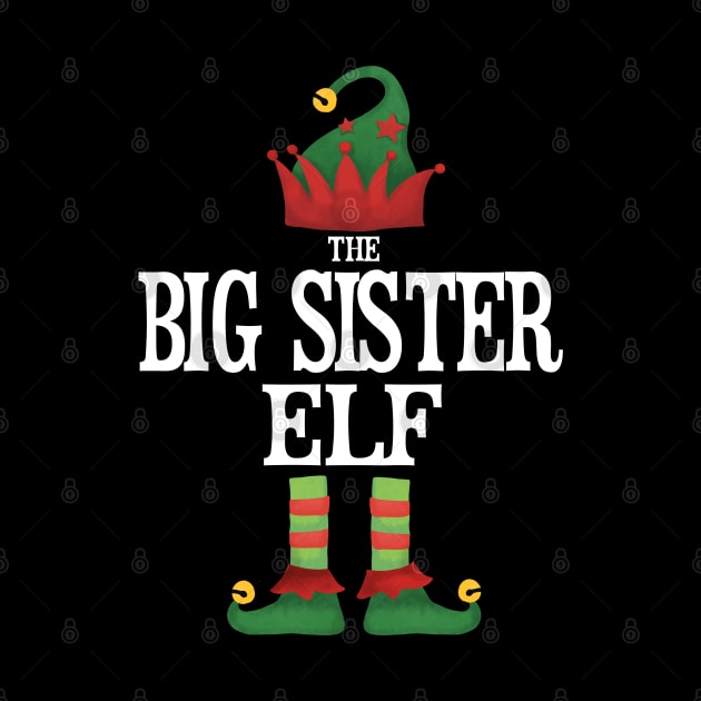 Big Sister Elf Matching Family Group Christmas Party Pajamas by uglygiftideas
