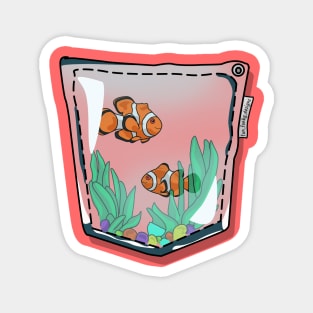 Fishy Daydream - Whimsical Aquarium Design Magnet