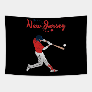 New Jersey USA Baseball Tapestry