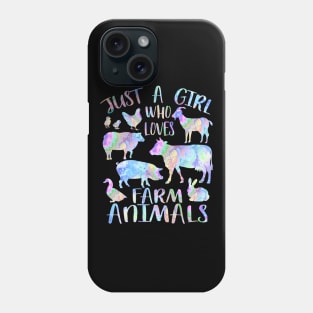 Just a girl who loves farm animals Phone Case