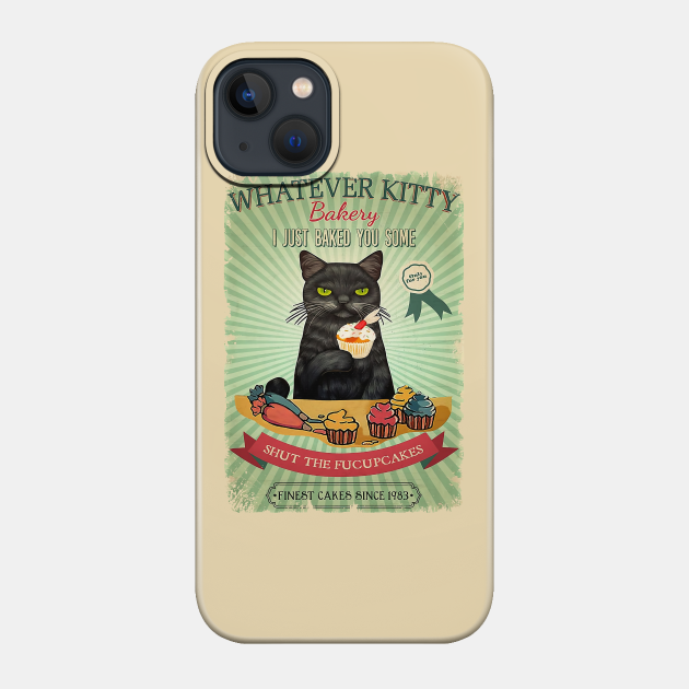 BLACK CAT BAKERY FUCUPCAKES - Black Cat - Phone Case