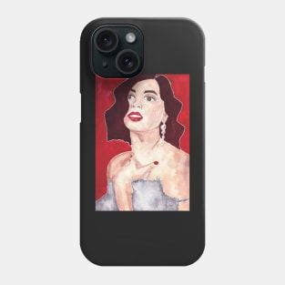 Lady on Red Phone Case