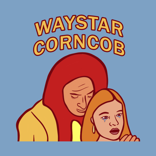 Waystar Corncob Tom and Shiv Hotdog Logo by AlisonDennis