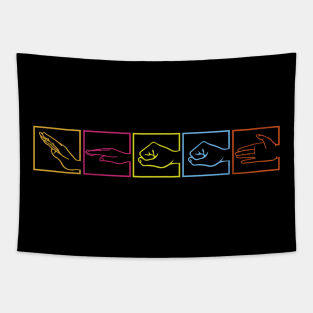 Close encounters of the third kind hand signs Tapestry