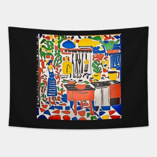 A woman in the kitchen-Matisse inspired Tapestry