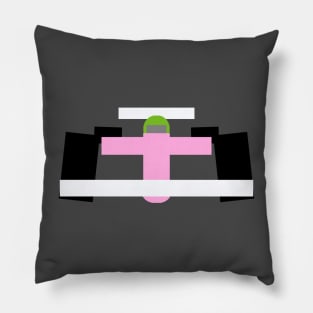 Formula racing driver - Hulk in pink Mercedes Pillow