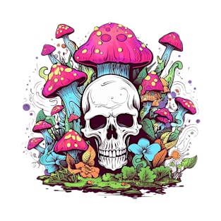 Psychedelic Mushroom Skull T-Shirt