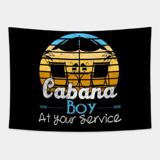 CABANA BOY AT YOUR SERVICE | POOL PARTY BOY BARTENDER FUNNY Tapestry