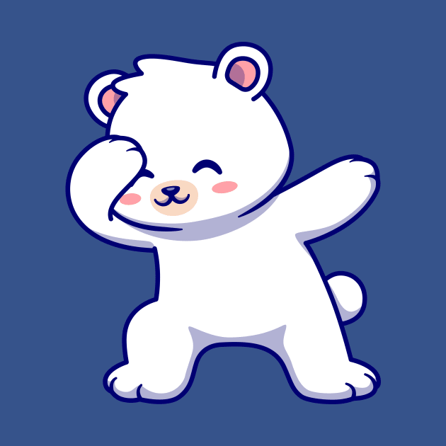 Cute Polar Bear Dabbing Cartoon by Catalyst Labs