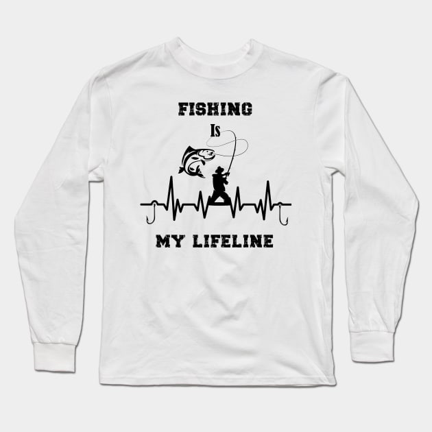 Fishing Is My Lifeline Long Sleeve T-Shirt