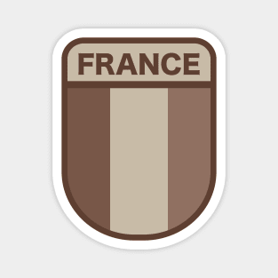 France Military Patch (desert) Magnet