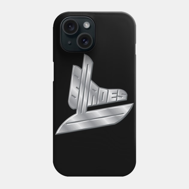 Blades Hockey Team Logo | Silver Hockey Skate Phone Case by FantasySportsSpot