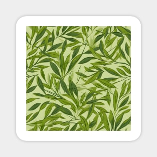 Green Leaves Pattern 23 Magnet
