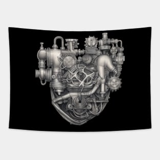 Funny Gift For Fans of Mechanics Mechanical Heart Tapestry