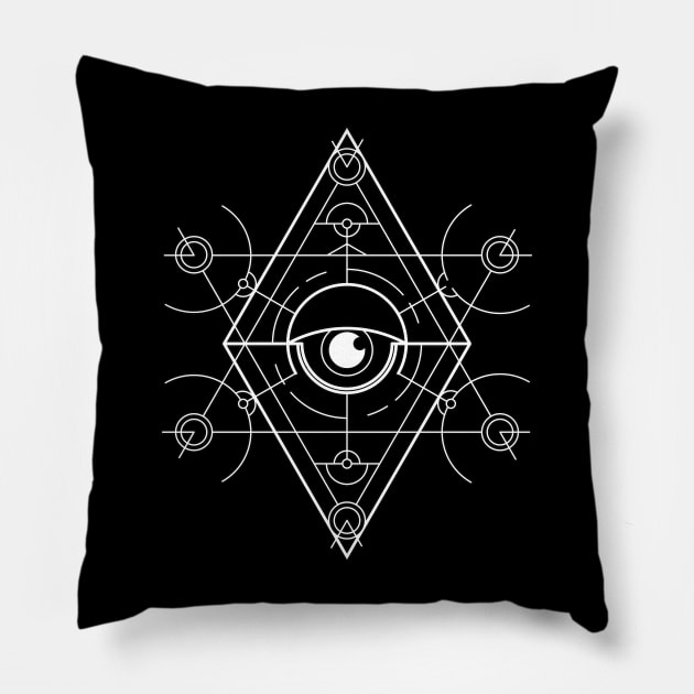 Eye Sacred Geomtery Pillow by jdmart