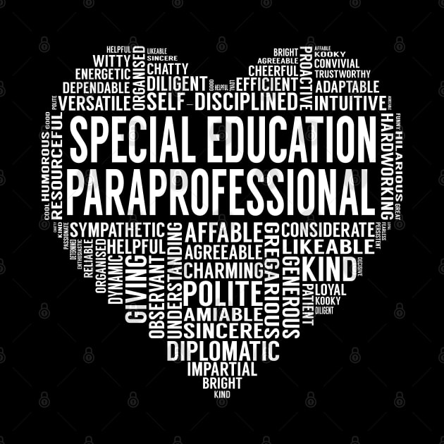 Special Education Paraprofessional Heart by LotusTee