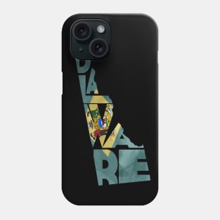 Delaware Typo Map Phone Case