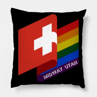 Midway Utah Pride Flag Pillow