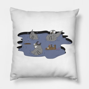 Pothole Pigeons Pillow