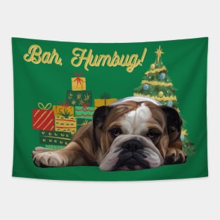 Bah, Humbug! Christmas English Bulldog Tapestry