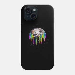 Disco Ball Rainbow Drip Melt In Space Phone Case