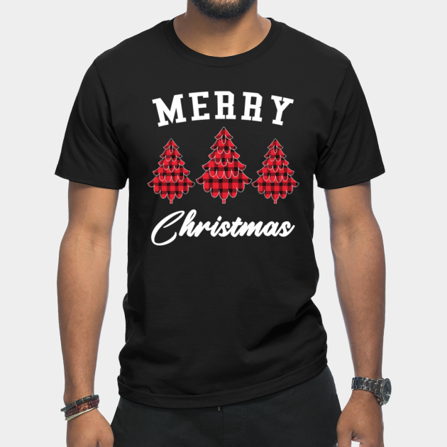 Discover Merry Christmas Womens shirt, Buffalo plaid Christmas tshirt for women, Cute Holiday womens tees - Buffalo Plaid Christmas - T-Shirt