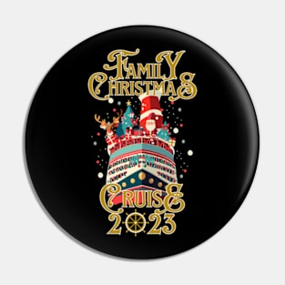 Family Christmas Cruise Matching Holiday Pajamas 2023 Pin